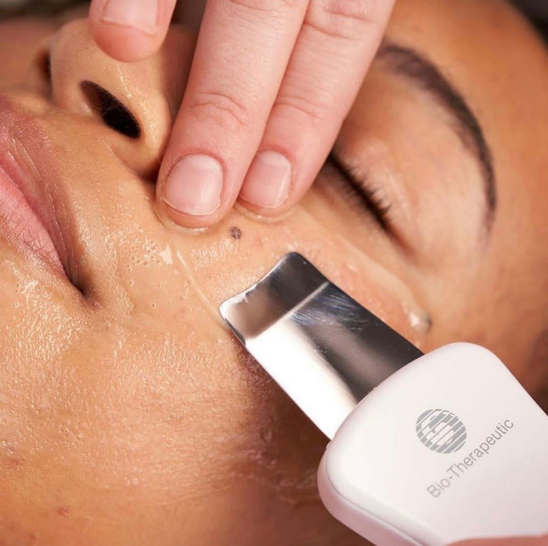 a person receiving a Pro-Multivitamin facial treatment